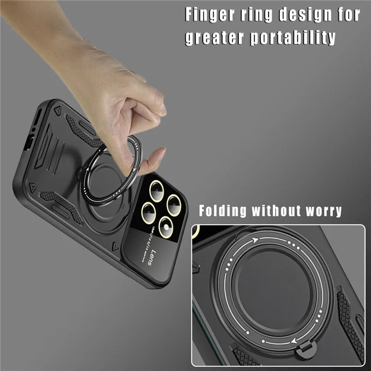 For Xiaomi 14 Pro Case PC+TPU Rotary  Kickstand Magnetic Phone Cover