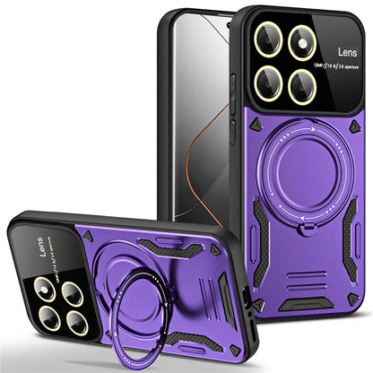 For Xiaomi 14 Pro Case PC+TPU Rotary  Kickstand Magnetic Phone Cover