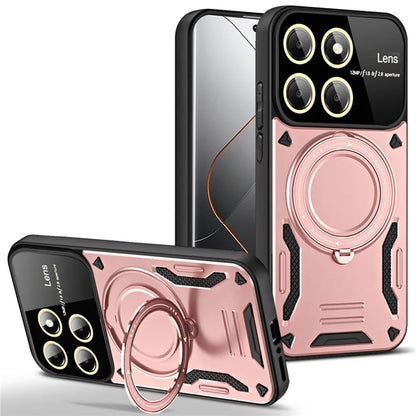 For Xiaomi 14 Pro Case PC+TPU Rotary  Kickstand Magnetic Phone Cover