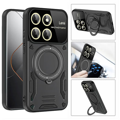 For Xiaomi 14 Pro Case PC+TPU Rotary  Kickstand Magnetic Phone Cover