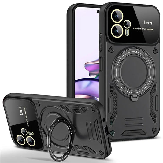 For Motorola Moto G53 5G / G13 4G Magnetic Case TPU+PC Back Cover Rotary Kickstand