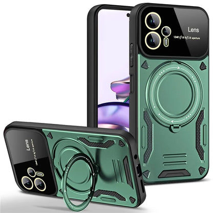 For Motorola Moto G53 5G / G13 4G Magnetic Case TPU+PC Back Cover Rotary Kickstand