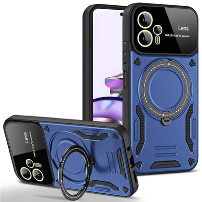 For Motorola Moto G53 5G / G13 4G Magnetic Case TPU+PC Back Cover Rotary Kickstand