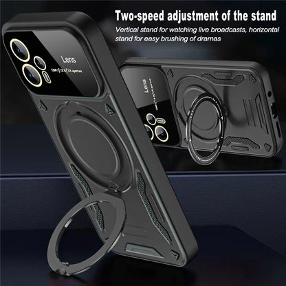 For Motorola Moto G53 5G / G13 4G Magnetic Case TPU+PC Back Cover Rotary Kickstand