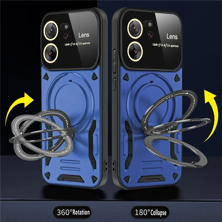 For Xiaomi 13T / 13T Pro / Redmi K60 Ultra Magnetic Phone Case Kickstand PC+TPU Hybrid Cover