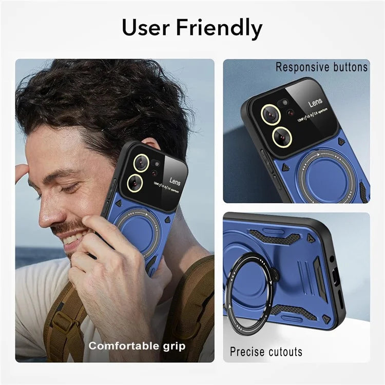 For Xiaomi 13T / 13T Pro / Redmi K60 Ultra Magnetic Phone Case Kickstand PC+TPU Hybrid Cover