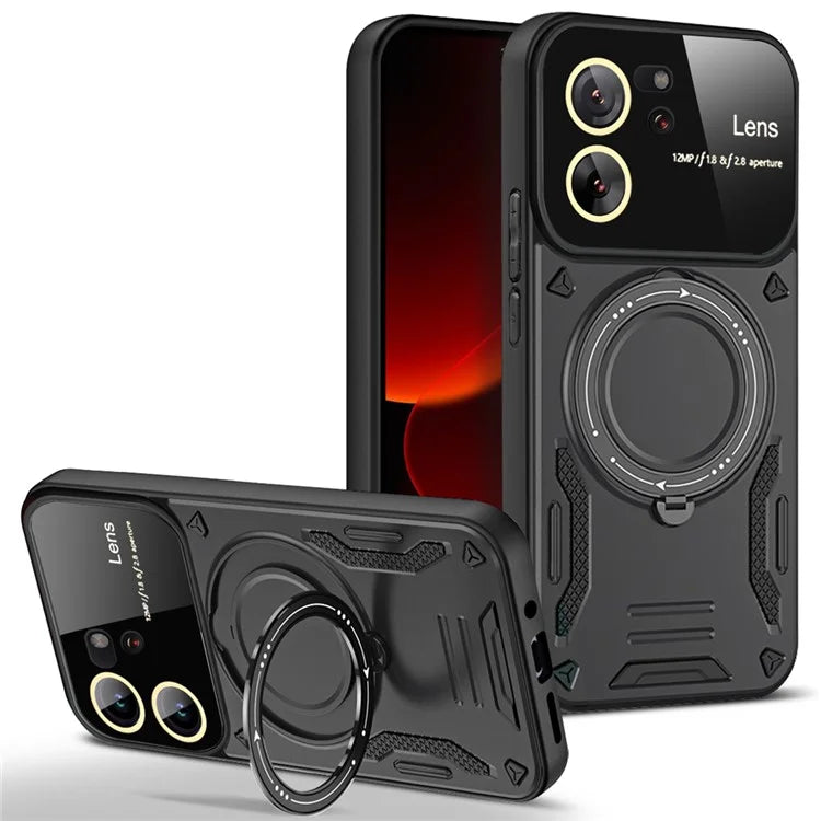 For Xiaomi 13T / 13T Pro / Redmi K60 Ultra Magnetic Phone Case Kickstand PC+TPU Hybrid Cover