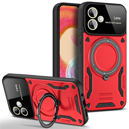 For Samsung Galaxy A04e 4G / F04 4G / M04 4G Case PC+TPU Magnetic Phone Cover Kickstand
