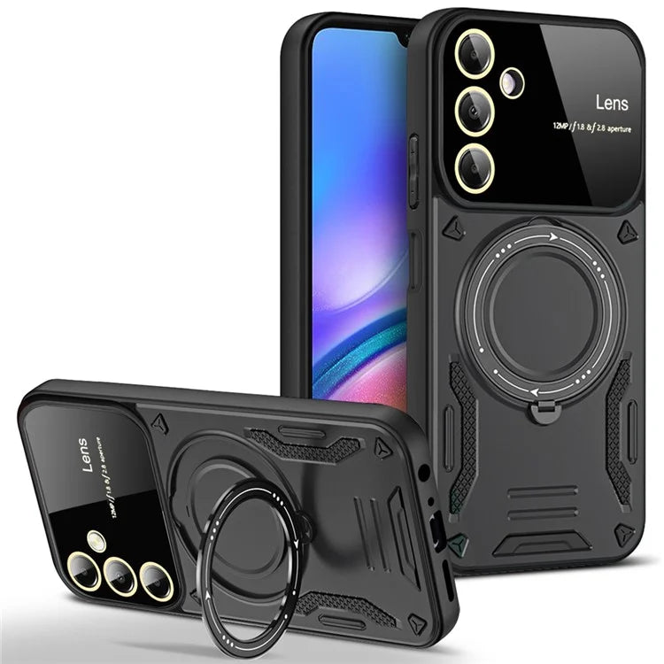For Samsung Galaxy A05s 4G Magnetic Phone Case Ring Holder Kickstand PC+TPU Protective Cover