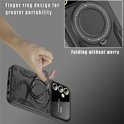 For Samsung Galaxy A05s 4G Magnetic Phone Case Ring Holder Kickstand PC+TPU Protective Cover