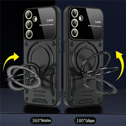 For Samsung Galaxy A05s 4G Magnetic Phone Case Ring Holder Kickstand PC+TPU Protective Cover
