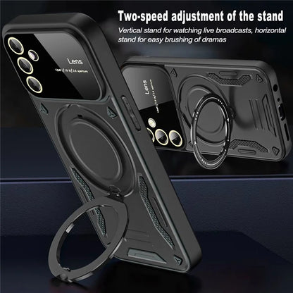 For Samsung Galaxy A05s 4G Magnetic Phone Case Ring Holder Kickstand PC+TPU Protective Cover
