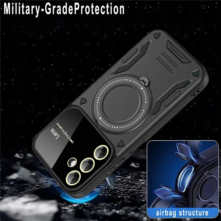 For Samsung Galaxy A05s 4G Magnetic Phone Case Ring Holder Kickstand PC+TPU Protective Cover