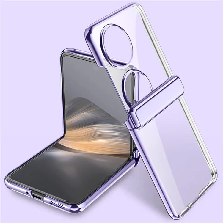 For Huawei Pocket 2 Clear Case Hinge Protection Electroplating Phone Cover