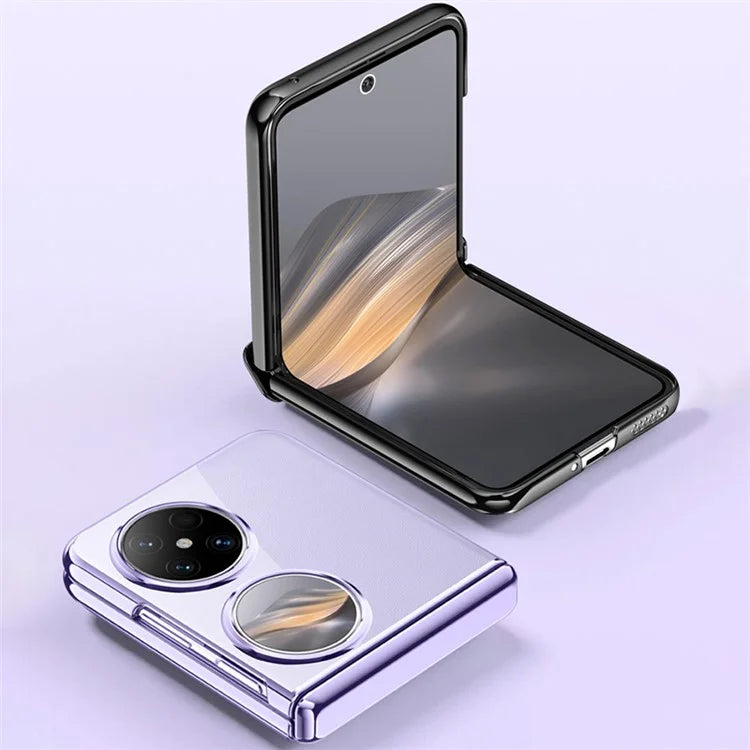 For Huawei Pocket 2 Clear Case Hinge Protection Electroplating Phone Cover