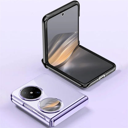 For Huawei Pocket 2 Clear Case Hinge Protection Electroplating Phone Cover