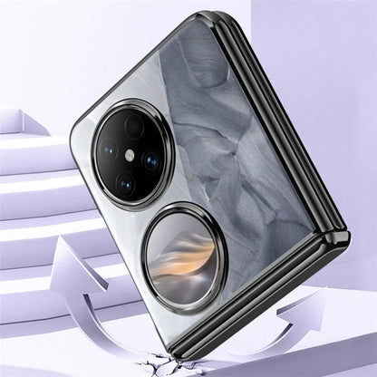 For Huawei Pocket 2 Clear Case Hinge Protection Electroplating Phone Cover