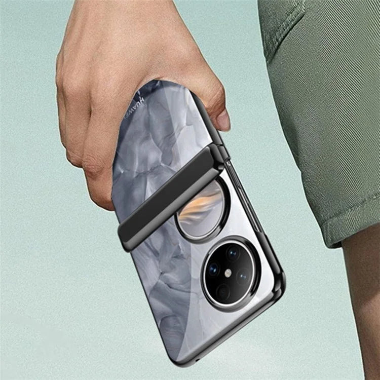 For Huawei Pocket 2 Clear Case Hinge Protection Electroplating Phone Cover