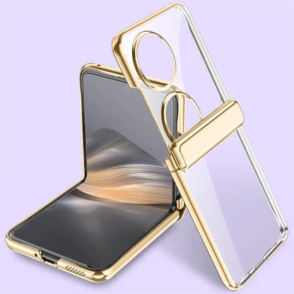 For Huawei Pocket 2 Clear Case Hinge Protection Electroplating Phone Cover