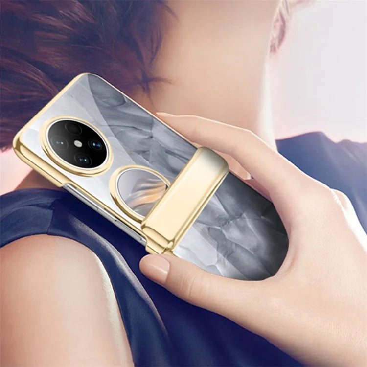 For Huawei Pocket 2 Clear Case Hinge Protection Electroplating Phone Cover