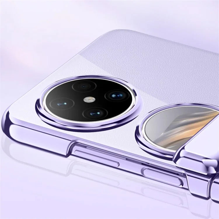 For Huawei Pocket 2 Clear Case Hinge Protection Electroplating Phone Cover