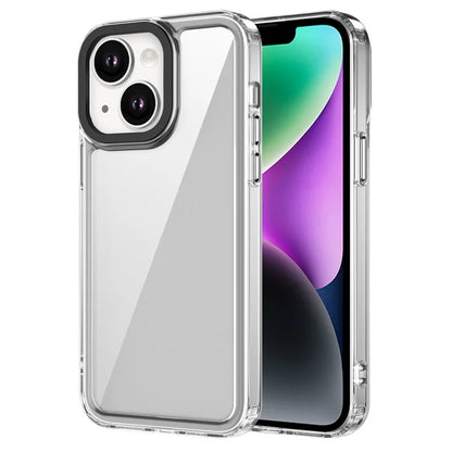 For iPhone 14 Case Transparent PC+TPU Phone Cover 1.5mm Thickness