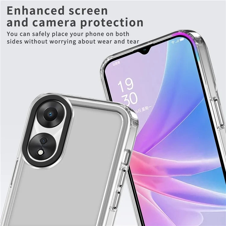 For Oppo A58 4G Cases PC+TPU Shell Anti-Scratch Clear Phone Cover