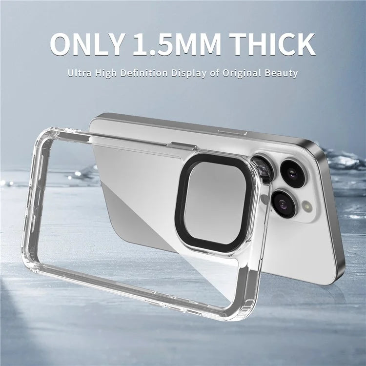 For iPhone 13 Pro Max Case PC+TPU Transparent Phone Back Cover