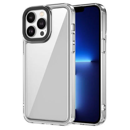 For iPhone 13 Pro Max Case PC+TPU Transparent Phone Back Cover