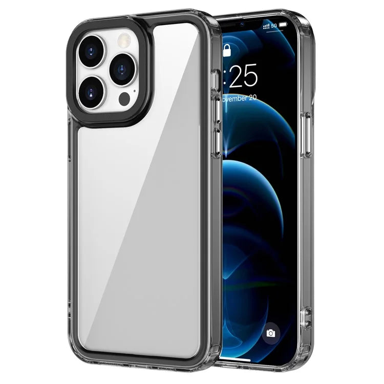 For iPhone 12 / 12 Pro Case PC+TPU Crystal Clear Phone Back Cover