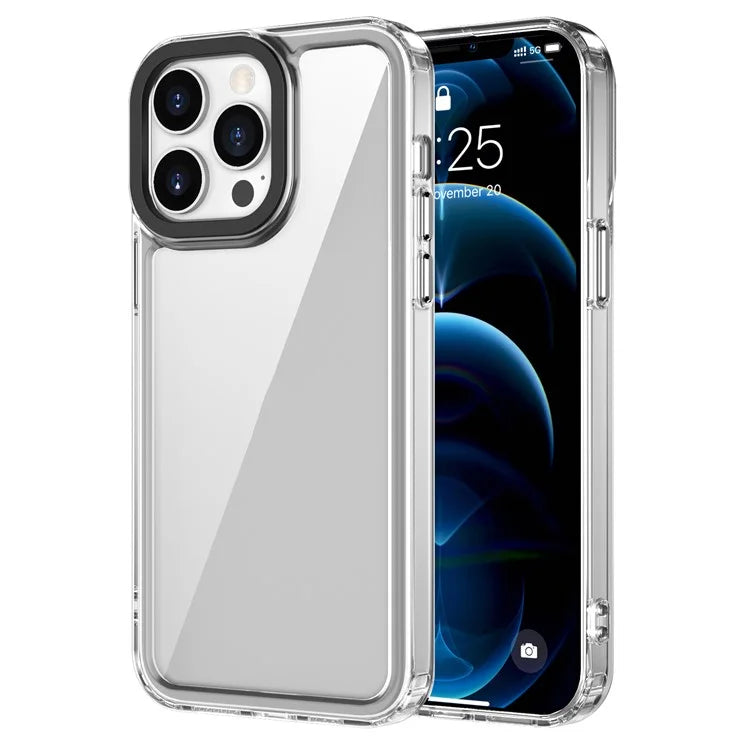 For iPhone 12 / 12 Pro Case PC+TPU Crystal Clear Phone Back Cover