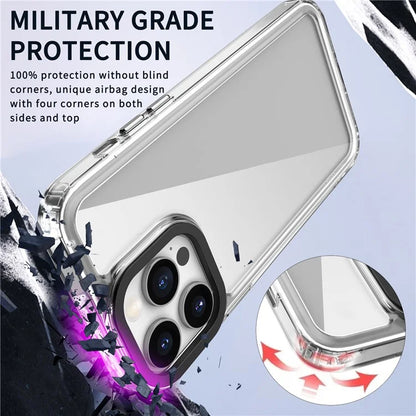 For iPhone 12 / 12 Pro Case PC+TPU Crystal Clear Phone Back Cover
