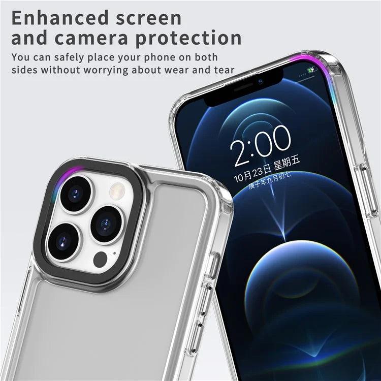 For iPhone 12 / 12 Pro Case PC+TPU Crystal Clear Phone Back Cover