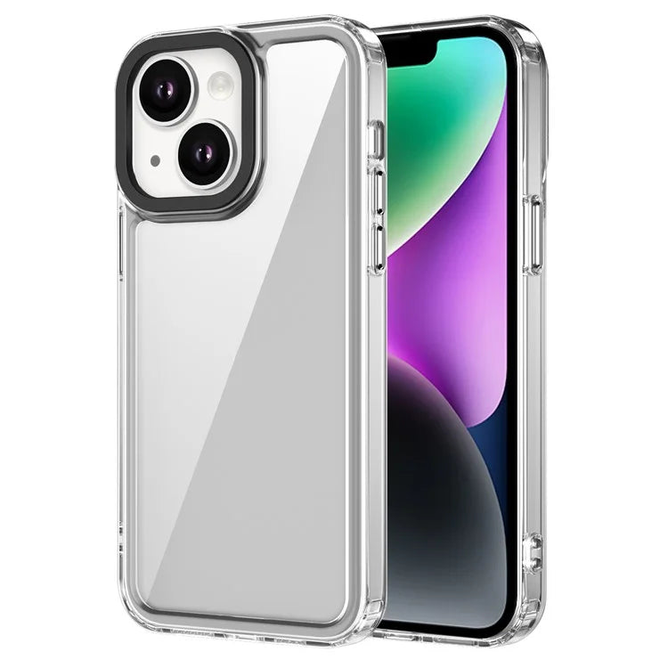 For iPhone 14 Plus Clear Case PC+TPU Hybrid Phone Cover Anti-drop Corner