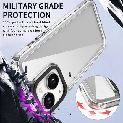 For iPhone 15 Case Clear PC Back TPU Bumper Protective Phone Cover