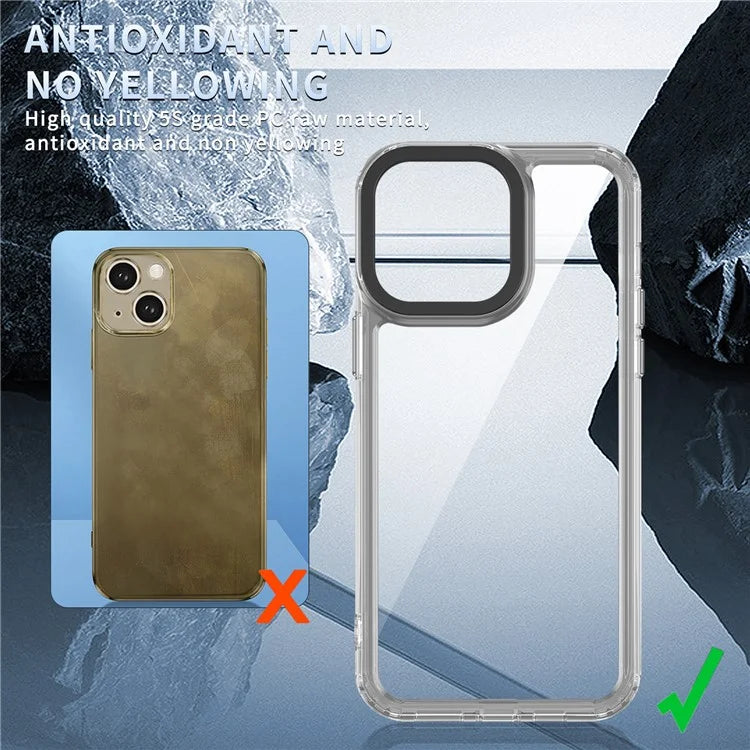 For iPhone 15 Case Clear PC Back TPU Bumper Protective Phone Cover