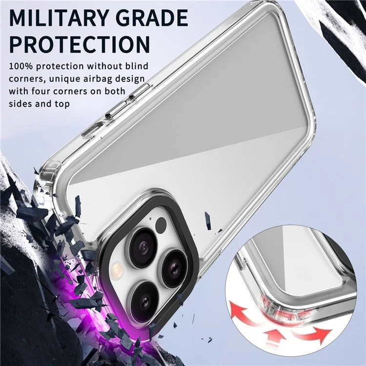 For iPhone 14 Pro Max Case HD Clear PC+TPU Mobile Phone Back Cover