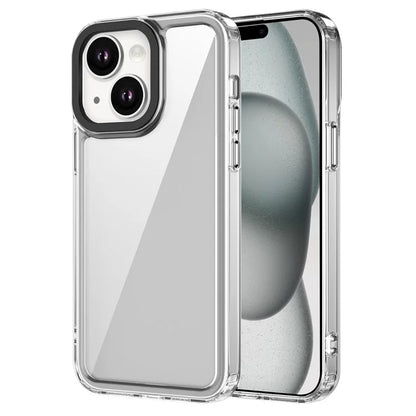 For iPhone 15 Plus Case TPU Frame Transparent PC Back Phone Cover