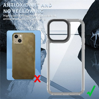 For iPhone 15 Plus Case TPU Frame Transparent PC Back Phone Cover