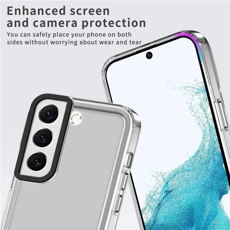 For Samsung Galaxy S22 5G Case Hybrid Design PC+TPU Anti-Fall Phone Cover