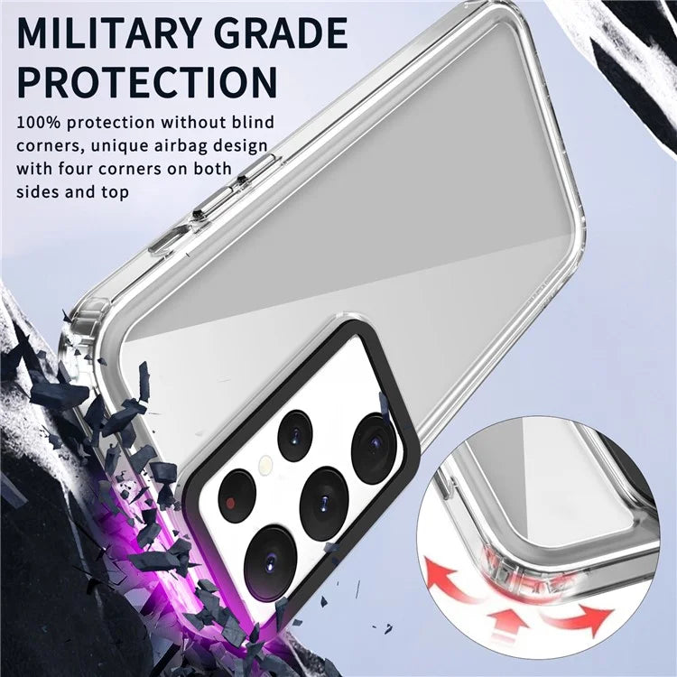 For Samsung Galaxy S22 Ultra 5G Case Slim Transparent PC+TPU Phone Cover