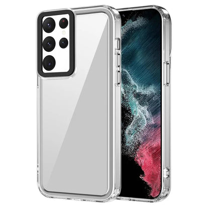 For Samsung Galaxy S22 Ultra 5G Case Slim Transparent PC+TPU Phone Cover