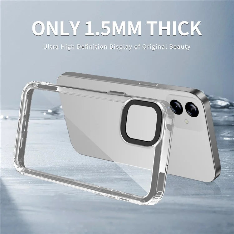 For Samsung Galaxy A04e 4G / M04 4G / F04 4G Case Crystal Clear PC+TPU Anti-Scratch Phone Cover Purple