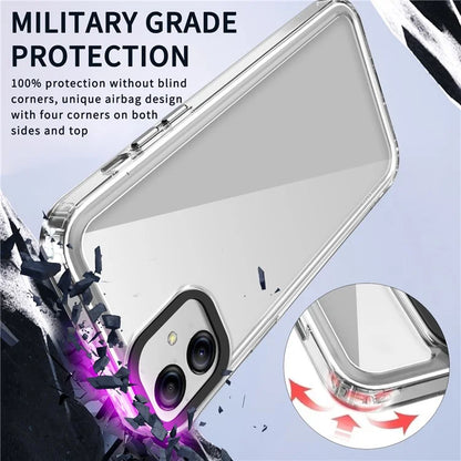 For Samsung Galaxy A04e 4G / M04 4G / F04 4G Case Crystal Clear PC+TPU Anti-Scratch Phone Cover Purple