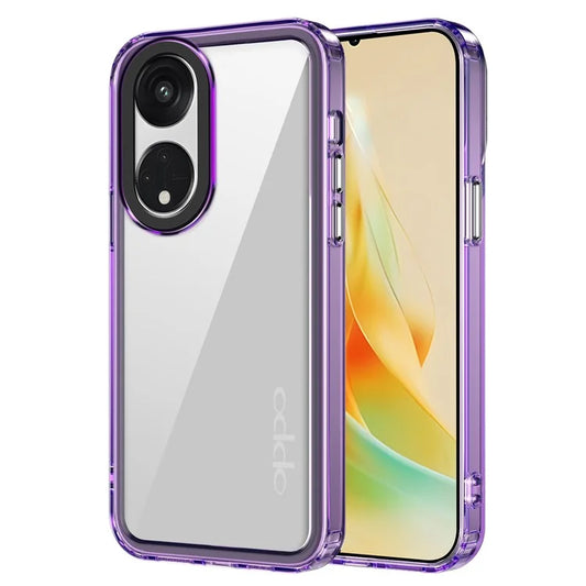 Dustproof Phone Cover for Oppo A1 Pro 5G / Reno8 T 5G PC+TPU Phone Case Anti-Scratch Shell Purple