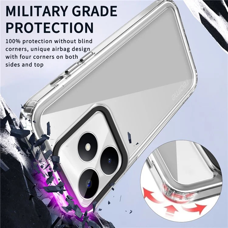 Dustproof Phone Cover for Realme C53 (Global) / Realme Narzo N53 4G Shell HD Clear PC+TPU Case