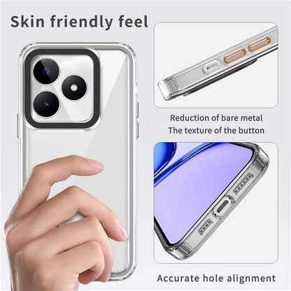 Dustproof Phone Cover for Realme C53 (Global) / Realme Narzo N53 4G Shell HD Clear PC+TPU Case Black