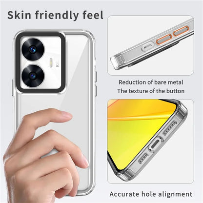 For Realme C55 Clear Case PC+TPU Military Grade Protection Phone Protector