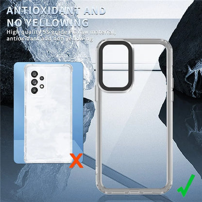 For Samsung Galaxy A73 5G Case PC+TPU 2 in 1 Crystal Clear Phone Cover