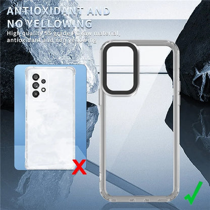 For Samsung Galaxy A73 5G Case PC+TPU 2 in 1 Crystal Clear Phone Cover